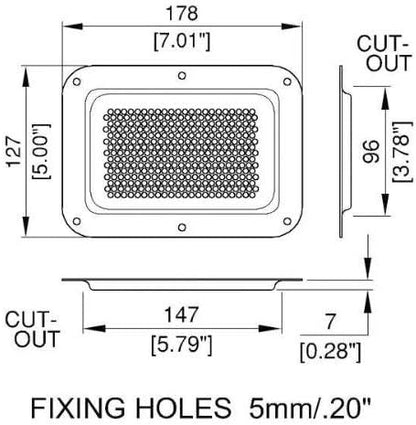 Penn-Elcom D2101K-04 Black Perforated Speaker Dish