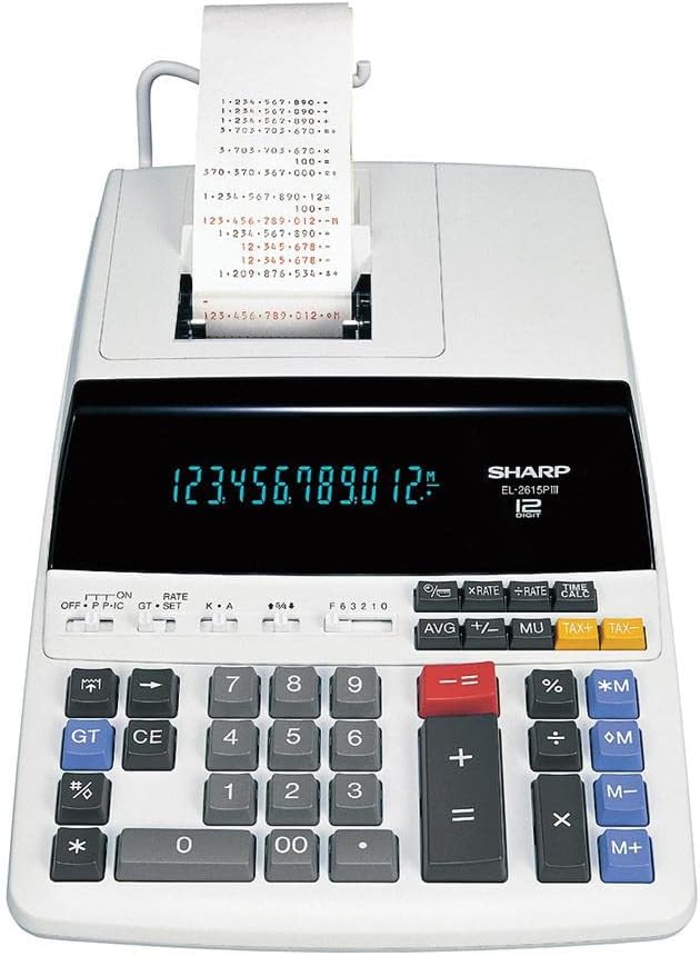 Sharp SHREL2615PIII 12-Digit Printing Calculator — main product image