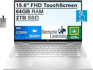HP ENVY 2-in-1 i7-1195G7 64GB RAM 2TB SSD Touchscreen Laptop — main product image