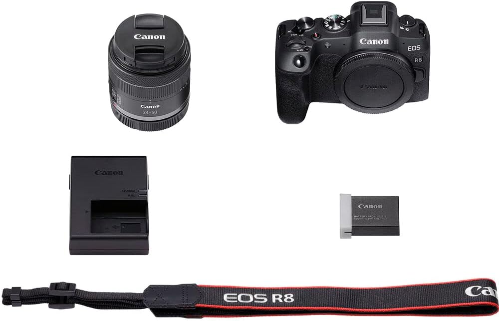 Canon 5803C012 EOS R8 Mirrorless Camera + 24-50mm Lens