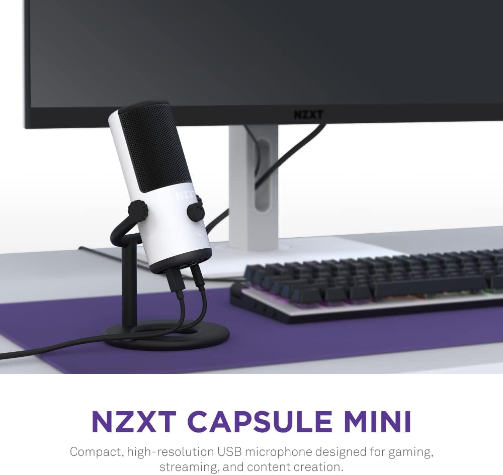 NZXT AP-WMMIC-W1 Capsule Mini USB Microphone White