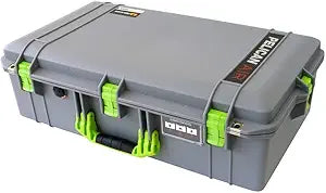 Pelican 1605 Air Case Silver & Lime Green