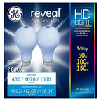 GE 84272 HD Reveal 3-Way Light Bulb 6 Pack
