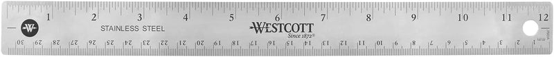 Westcott 10415 Stainless Steel Office Ruler 12-Inch — main product image