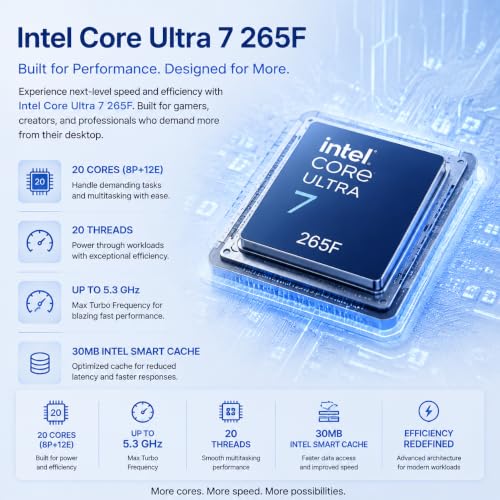 Dell Tower Desktop with RTX 5060 and Intel Core Ultra 7 265F — main product image