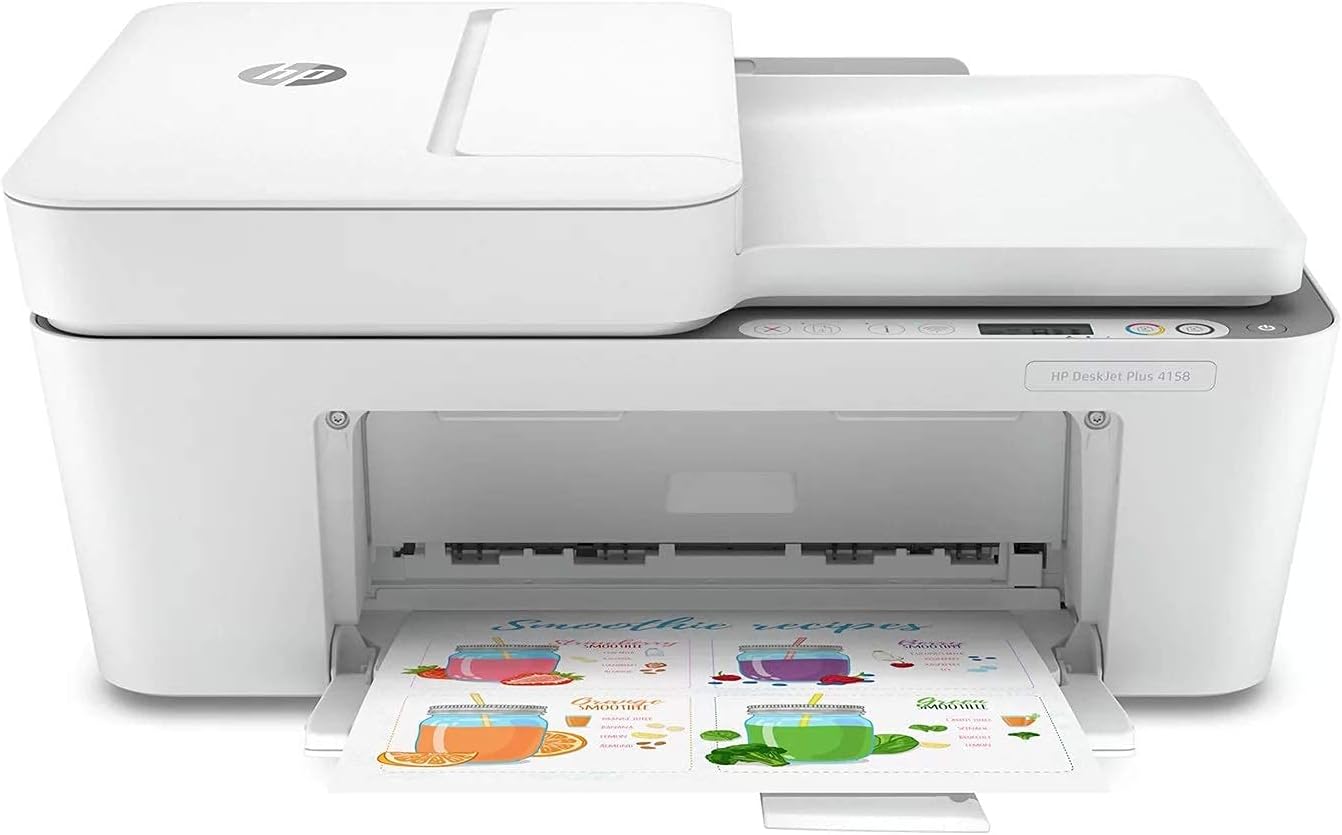 HP 7FS76A DeskJet Plus 4158 Wireless All-in-One Printer