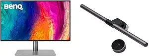 BenQ PD2725U 27" 4K Thunderbolt Monitor & ScreenBar Halo Bundle