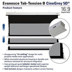 Elite Screens ETB115HD5-E8 Evanesce Tab-Tension ALR Projector Screen