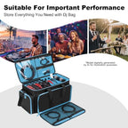 MYDAYS Large DJ Cable Gig Bag with Detachable Dividers