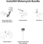 Insta360 CINSAAQ/B_MOTO_SELFIE_LC_128GB X3 Motorcycle Action Camera Bundle