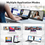 FQQ 14-Inch Triple-Screen Portable Laptop Monitor Extender