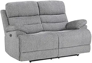 Lexicon Sherbrook Power Headrest Reclining Loveseat USB Gray — main product image