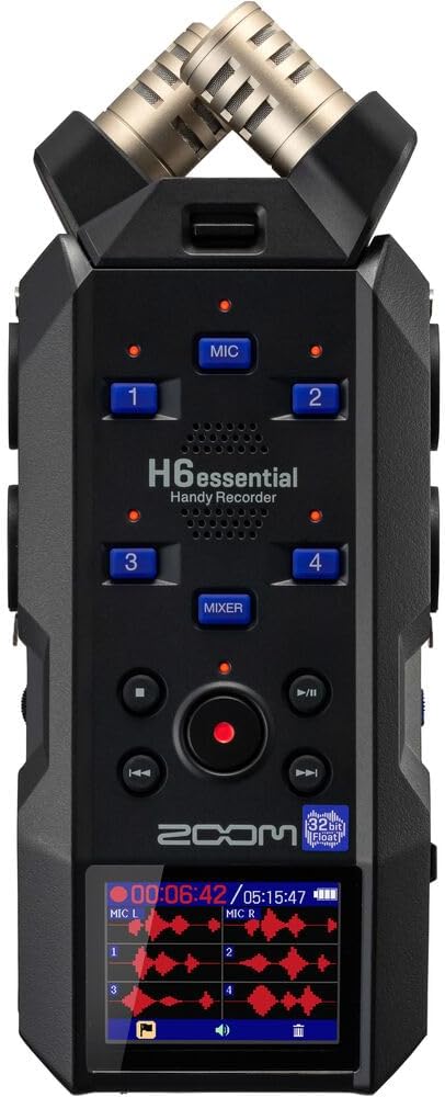 Zoom H6essential 6-Track 32-Bit Float Handy Recorder Bundle