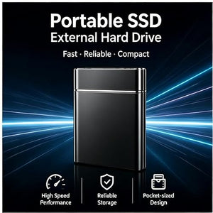 OUDAIUDS Ultra-Slim Portable SSD External Solid State Drive