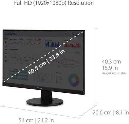 ViewSonic VA2447-MH 24" 1080p 100Hz Monitor FreeSync