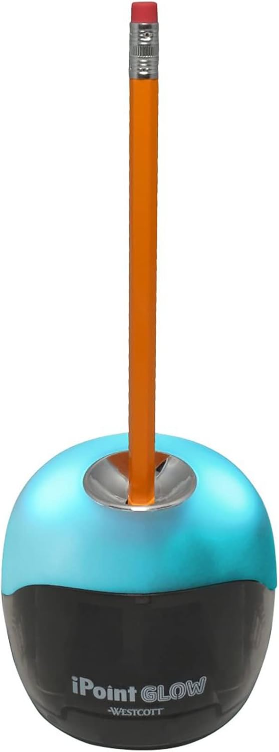 Westcott 15569 iPoint Glow Color Changing Pencil Sharpener