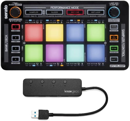 Reloop Neon USB Pad Controller for Serato DJ with USB Hub