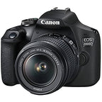 Canon EOS 2000D/Rebel T7 Dual Lens DSLR Bundle (Renewed)