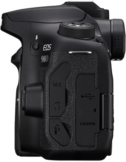 Canon 3616C002 EOS 90D DSLR Camera Body: 4K, Wi-Fi