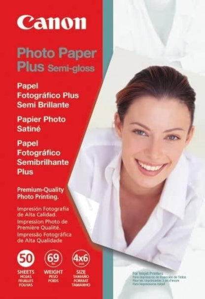 Canon 1686B014 Photo Paper Plus Semi-Gloss 4x6, 50 Sheets