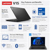 Lenovo V15 15.6-Inch FHD Business Laptop with Windows 11 Pro