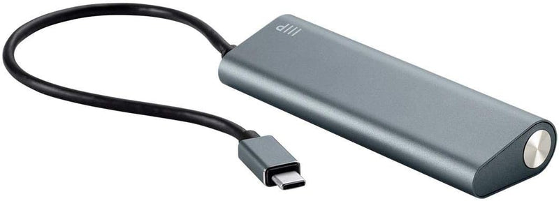 Monoprice 114908 4-Port USB-C Hub Aluminum Gray — main product image