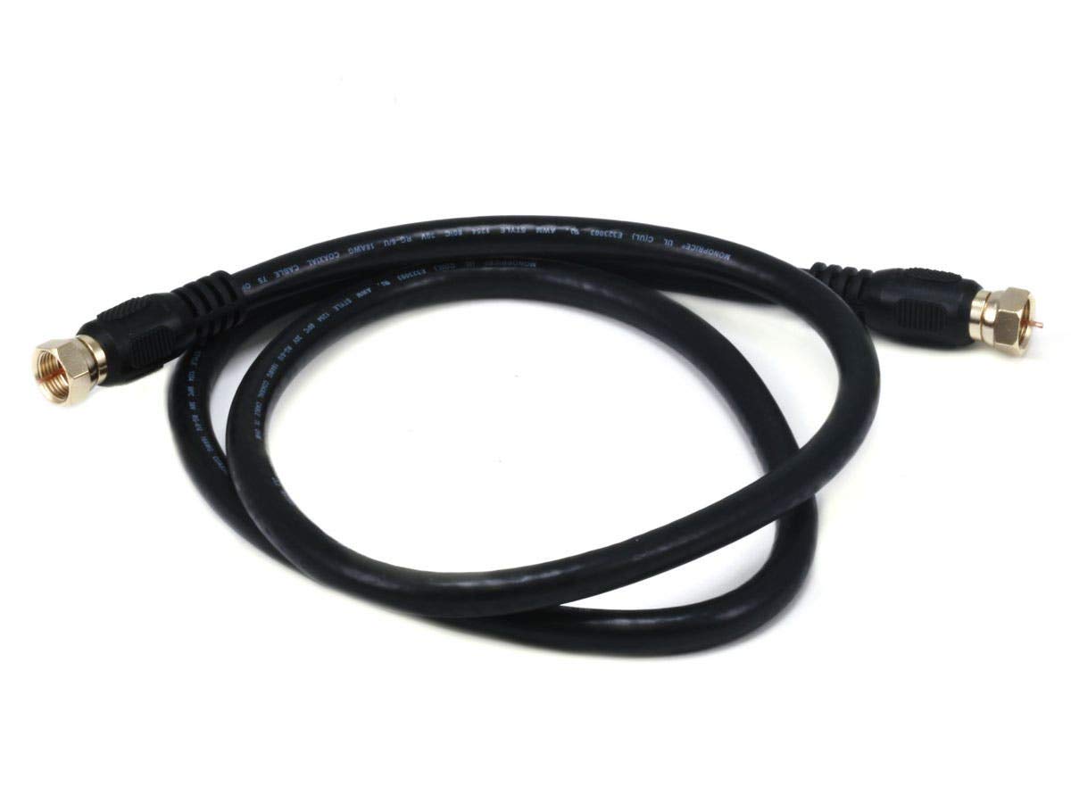 Monoprice 103030 RG6 Quad Shield CL2 Coaxial Cable 3ft