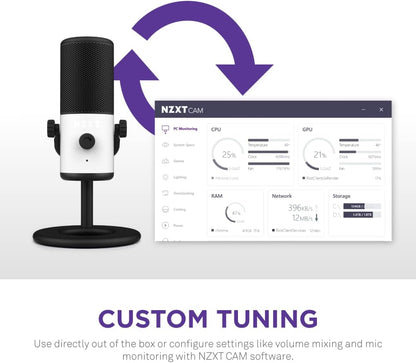 NZXT AP-WMMIC-W1 Capsule Mini USB Microphone White