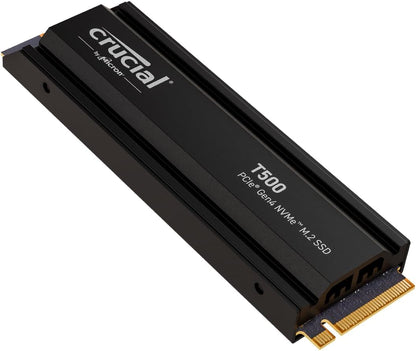 Crucial CT2000T500SSD5 2TB Gen4 NVMe Gaming SSD Heatsink