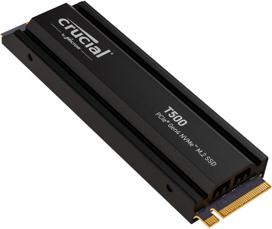 Crucial CT2000T500SSD5 2TB Gen4 NVMe Gaming SSD Heatsink