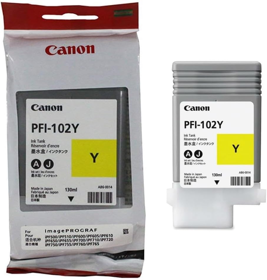 Canon PFI-102Y Yellow Ink Cartridge ImagePrograf
