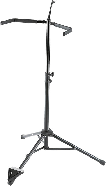 K&M 14100 Double Bass Stand - Adjustable Height Black