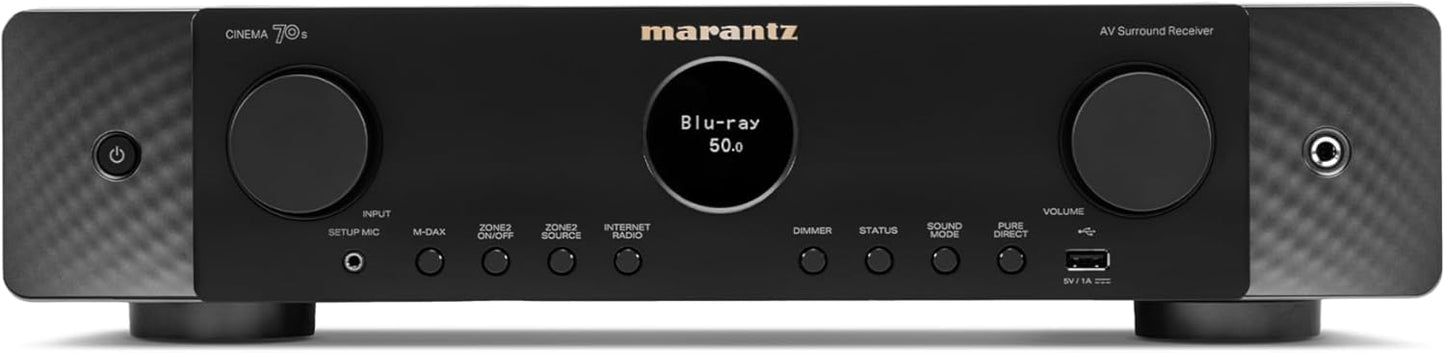 Marantz CINEMA 70S 7.2-Ch 8K AV Receiver - Dolby Atmos, HEOS
