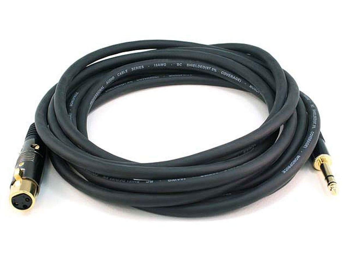 Monoprice 104770 XLR Female to 1/4" TRS Cable - 10ft