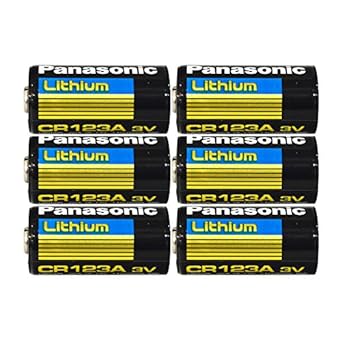 Panasonic CR123A 3V Lithium Battery 6-Pack