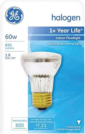 GE 47578 60W Halogen Reflector Flood Light 2-Pack