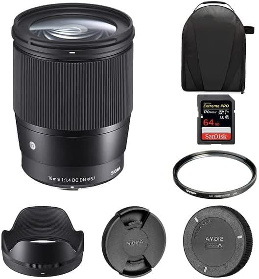 Sigma 16mm f/1.4 DC DN Lens Sony E Mount Kit
