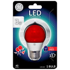 GE Lighting 92122 Red 3W LED Party Bulb