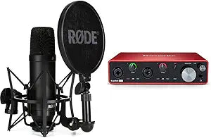 Rode NT1KIT Condenser Mic Package + Focusrite Scarlett 4i4 Interface