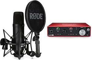 Rode NT1KIT Condenser Mic & Focusrite Scarlett 4i4 Studio Bundle