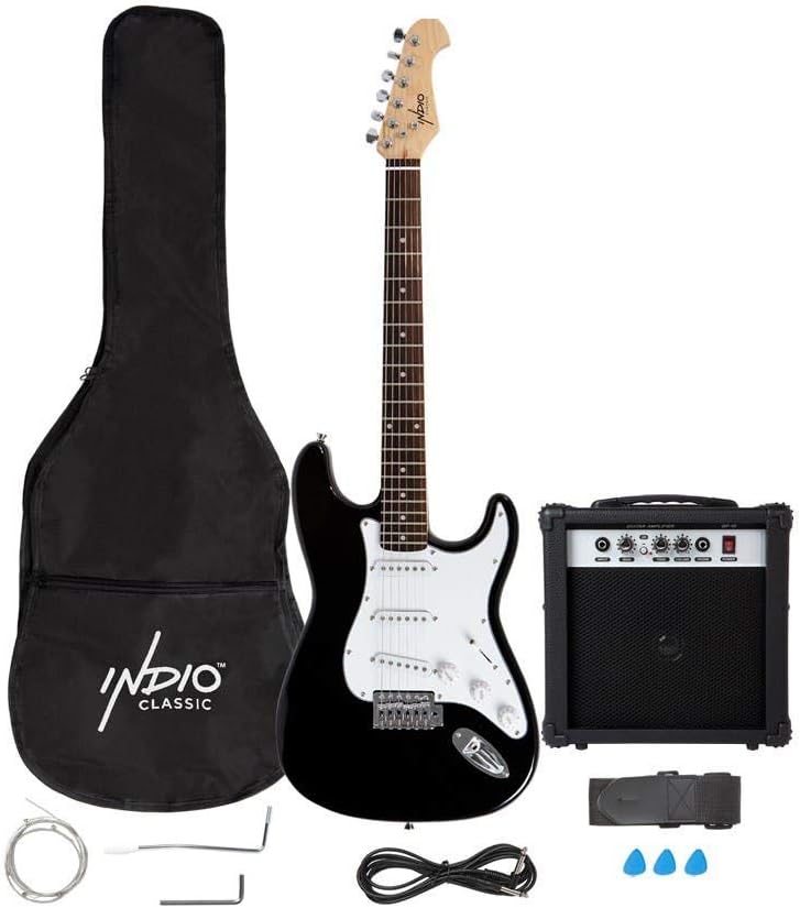 Monoprice Indo Series Electric Guitar Package - Black