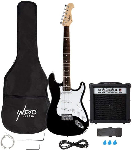 Monoprice Indo Series Electric Guitar Package - Black