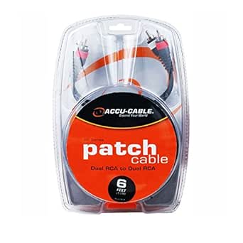 American DJ RC6 Dual RCA to RCA Patch Cable - 6FT