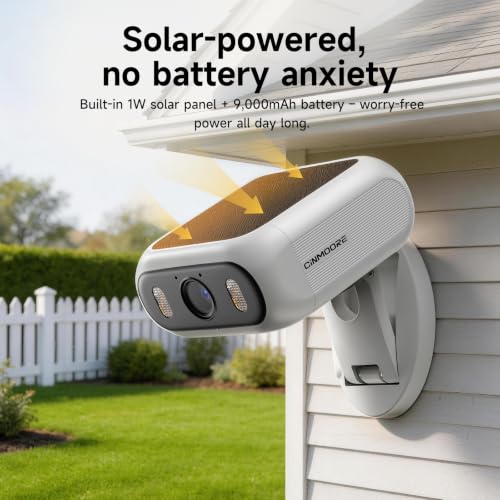 CINMOORE Solar-Powered Wireless Outdoor Security Camera — main product image