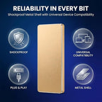 MENDED Portable SSD 1TB Slim Aluminum USB 3.0 External Drive