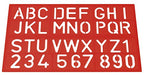 Westcott E-10600 00 Letters and Numbers Stencil - Assorted Colours