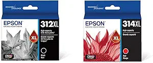 Epson T312XL120 & T314XL Claria Photo HD Ink - Black & Red