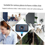 VILLCASE USB Webcam with Built-In Microphone and Flexible Neck