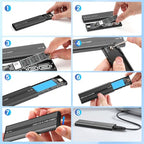 NICEKEY Aluminum M.2 SATA NGFF SSD Enclosure, USB 3.2 Gen 1