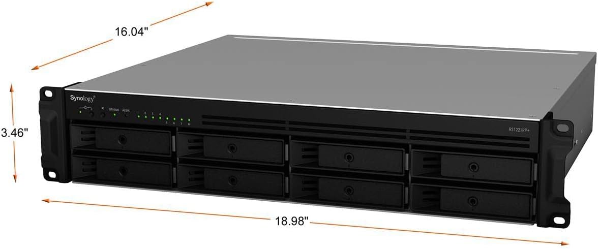 Synology RS1221RP+ 8-Bay RackStation NAS Diskless